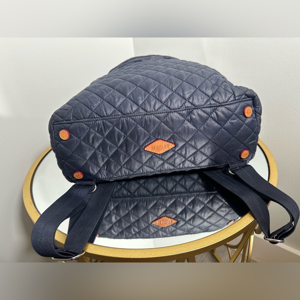 MZ Wallace Metro Convertible Backpack Navy - Picture 10 of 14